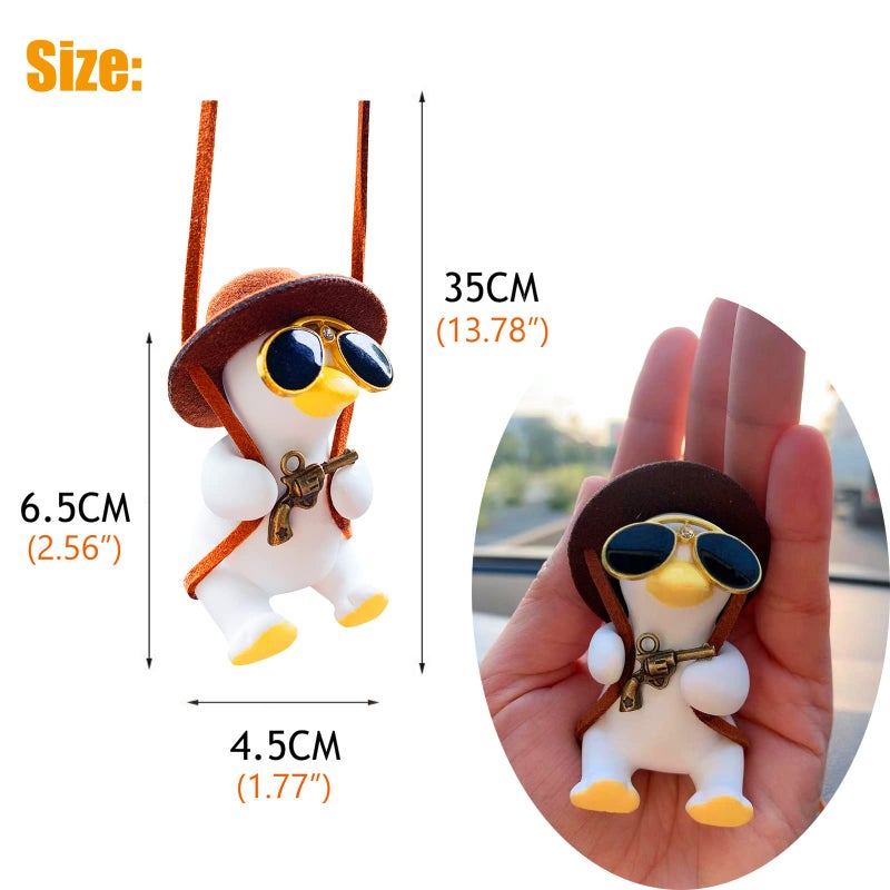 Motaney Cute Car Accessories  Swinging Duck Car Hanging Ornament  Rear View Mirror Accessories  Automotive Interior Decorations  Ideal Small Gifts for Women/Men/Kids - Image 3